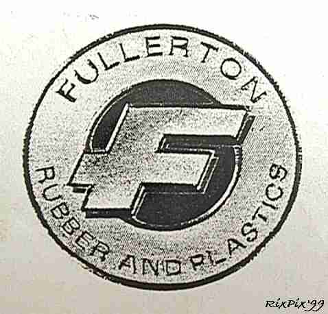 Company Logo - - Fullerton Manufacturing Company, Fullerton, CA - - One of four companies contracted by Wham-O in the mid-1960's to manufacture the Super Ball.